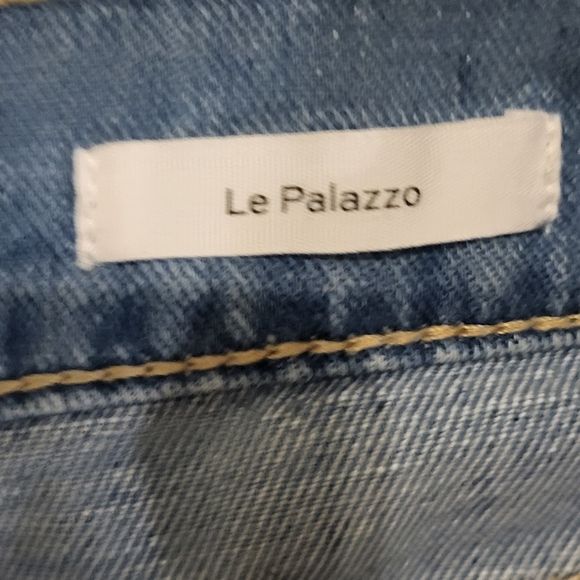 Frame Le Palazzo High Rise Wide Leg Light Wash Blue Jeans Size 33 - Picture 5 of 11